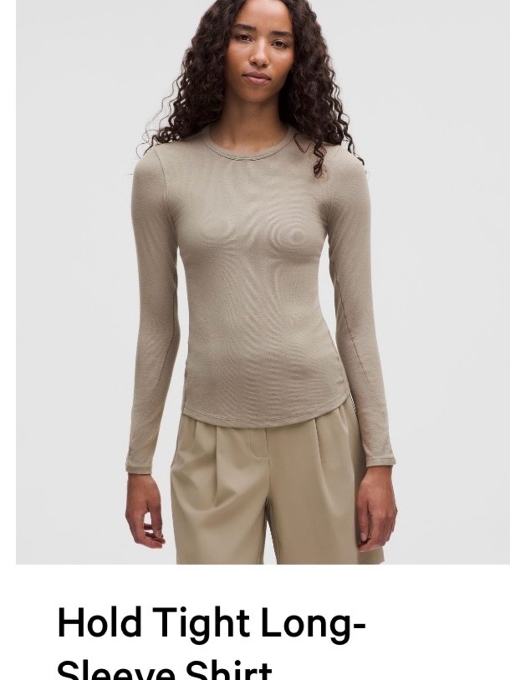 lululemon athletica Long-Sleeve Crew Top - Taupe